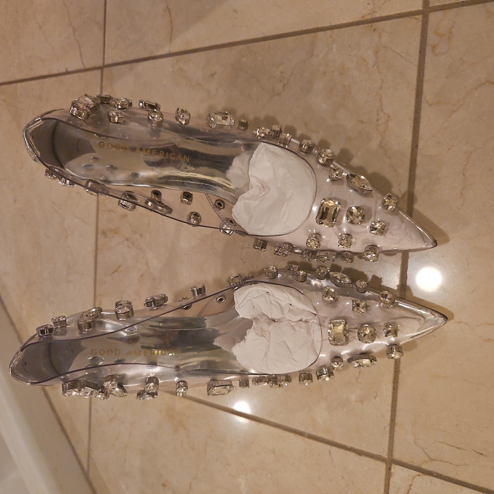 Like New Women’s Good American Jeweled Heels